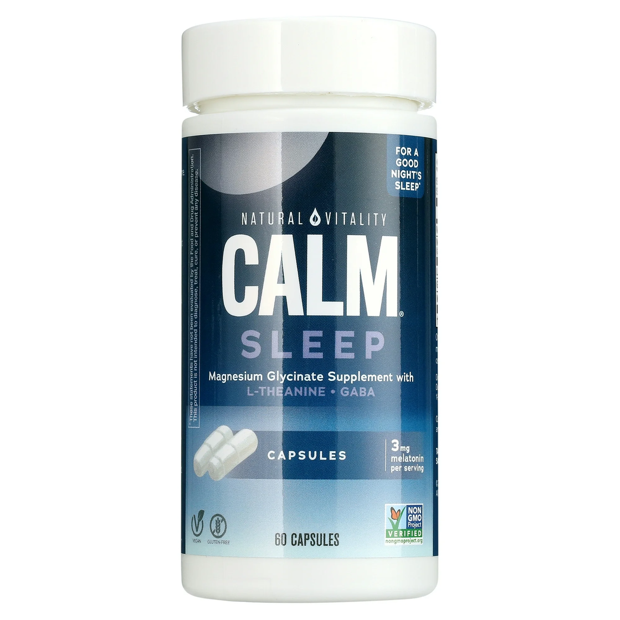 Magnesium Glycinate And L-theanine For Sleep Natural Vitality CALM, Sleep Aid Capsules with Magnesium Glycinate