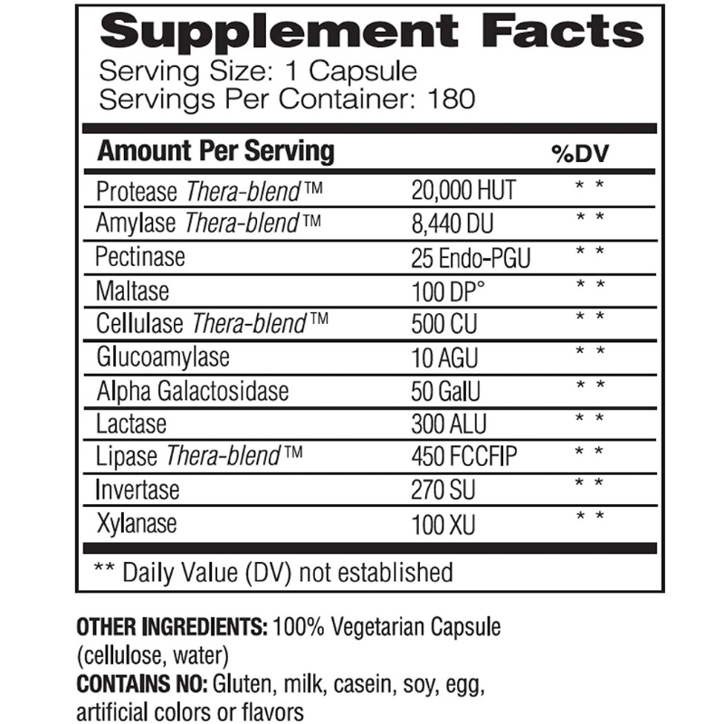 Enzymedica, Digest Basic, Digestive Enzymes, 180 Capsules - Evita