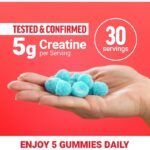 Force Factor Creatine Monohydrate Gummies, 5g Dose for Men & Women to Support Muscle, Strength, Recovery, Cognitive Health & Memory, Blue Raspberry, 150 Gummies - Image 2