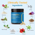 Curaslim Weight Loss Supplement | 10 Natural Ingredients, Berberine, 5HTP, Chromium, Saffron | Appetite Suppressant, Metabolism Booster, Energy Support | 120 Capsules - Image 3