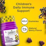 Zarbee’s Kids Elderberry Immune Support Supplement Gummies, Vitamins A C D3 E & Zinc, Elderberry Extract, Gluten & Gelatin Free, No Artificial Flavors, Natural Berry Flavor, Ages 2+, 42 Ct - Image 2