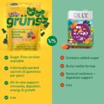 Gruns Kids Vitamin Super Greens Gummies, Made with 60 Organic Ingredients, 21+ Vitamins & Minerals, Prebiotics, Adaptogens, Spirulina & Chlorella, Ages 2+, 3 Servings - Image 2