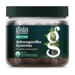 Gaia Herbs Organic Ashwagandha Gummies - Stress Support* - Made with Cinnamon & Ginger - Gluten Free & Vegan - 81 Count (27 Servings)